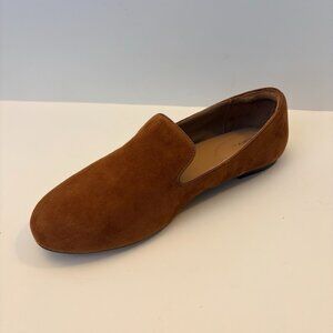 Quince Women's Italian Suede Slipper Loafer Cognac Size 8 EUC